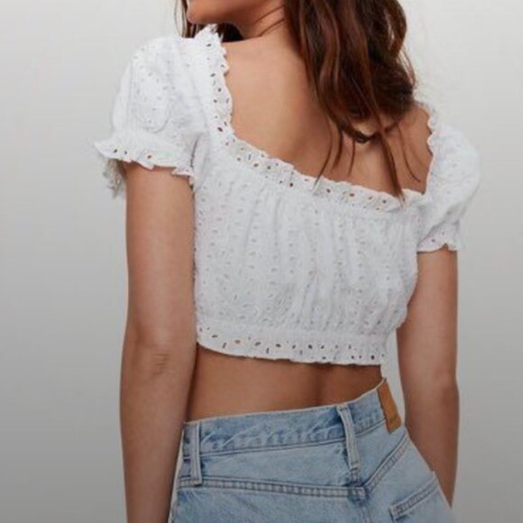 Aritzia Cropped Off-Shoulder Blouse - Picture 5 of 5